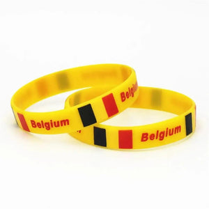 Belgium Flag Bracelet - Silicone Wristband