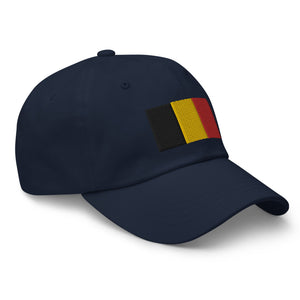 Belgium Flag Cap - Adjustable Embroidered Dad Hat