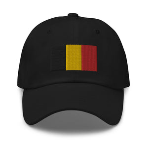 Belgium Flag Cap - Adjustable Embroidered Dad Hat