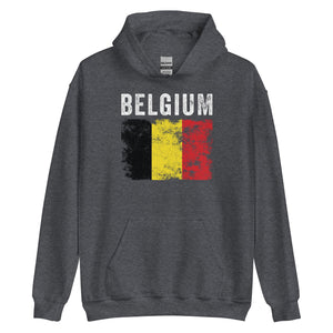 Belgium Flag Distressed - Belgian Flag Hoodie