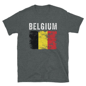 Belgium Flag Distressed - Belgian Flag T-Shirt