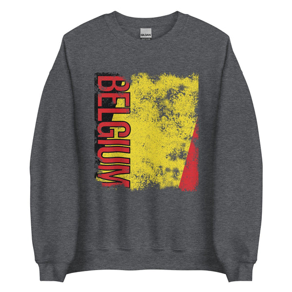 Belgium Flag Distressed Sweatshirt