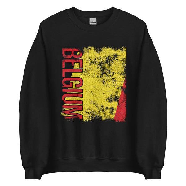 Belgium Flag Distressed Sweatshirt