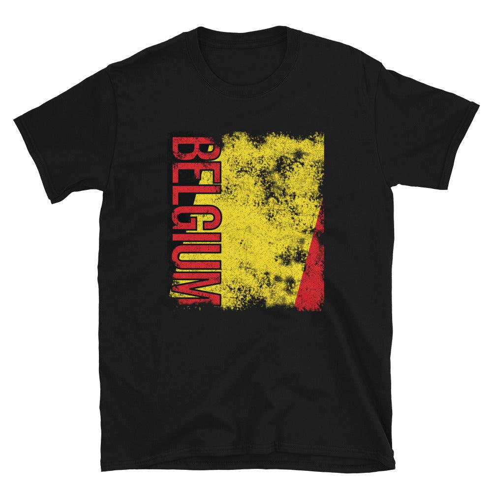 Belgium Flag Distressed T-Shirt