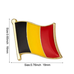 Belgium Flag Lapel Pin - Enamel Pin Flag