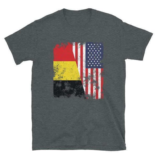 Belgium USA Flag - Half American T-Shirt