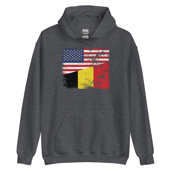 Belgium USA Flag Hoodie