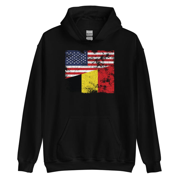 Belgium USA Flag Hoodie