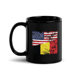 Belgium USA Flag Mug