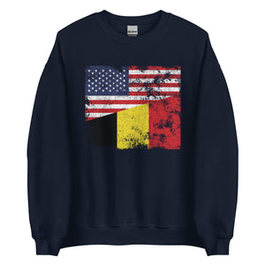 Belgium USA Flag Sweatshirt