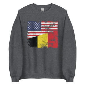 Belgium USA Flag Sweatshirt