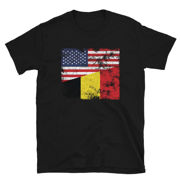 Belgium USA Flag T-Shirt
