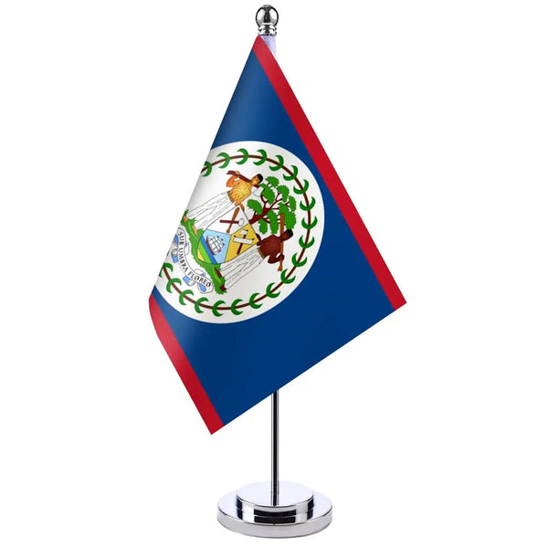 Belize Desk Flag - Small Office Table Flag