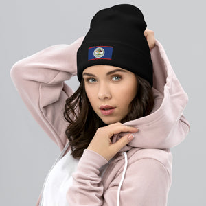 Belize Flag Beanie - Embroidered Winter Hat