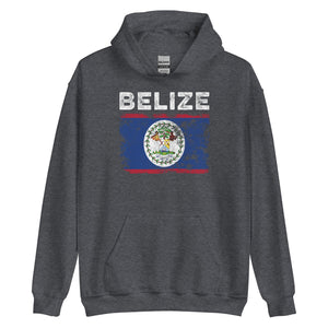 Belize Flag Distressed - Belizean Flag Hoodie