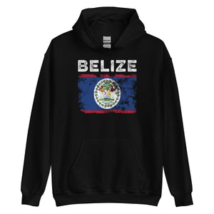 Belize Flag Distressed - Belizean Flag Hoodie