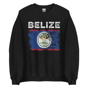 Belize Flag Distressed - Belizean Flag Sweatshirt