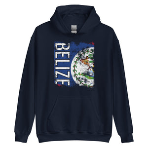 Belize Flag Distressed Hoodie