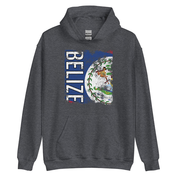 Belize Flag Distressed Hoodie