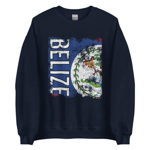 Belize Flag Distressed Sweatshirt