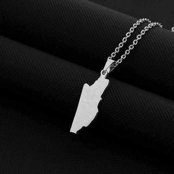 Belize Flag Map Necklace