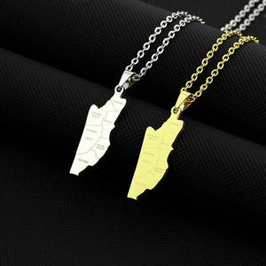 Belize Flag Map Necklace