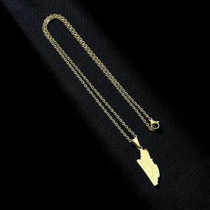 Belize Flag Map Necklace