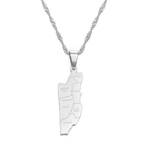 Belize Map Necklace