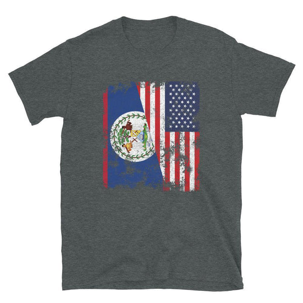 Belize USA Flag - Half American T-Shirt