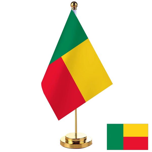 Benin Desk Flag - Small Office Table Flag