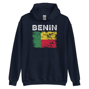 Benin Flag Distressed - Beninese Flag Hoodie