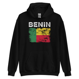 Benin Flag Distressed - Beninese Flag Hoodie