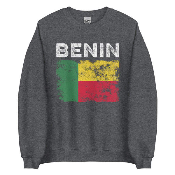 Benin Flag Distressed - Beninese Flag Sweatshirt