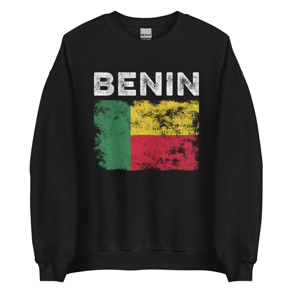 Benin Flag Distressed - Beninese Flag Sweatshirt