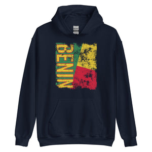 Benin Flag Distressed Hoodie