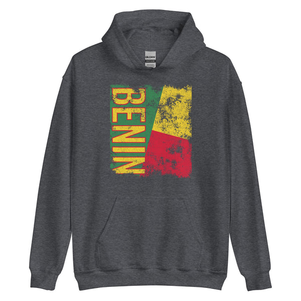 Benin Flag Distressed Hoodie