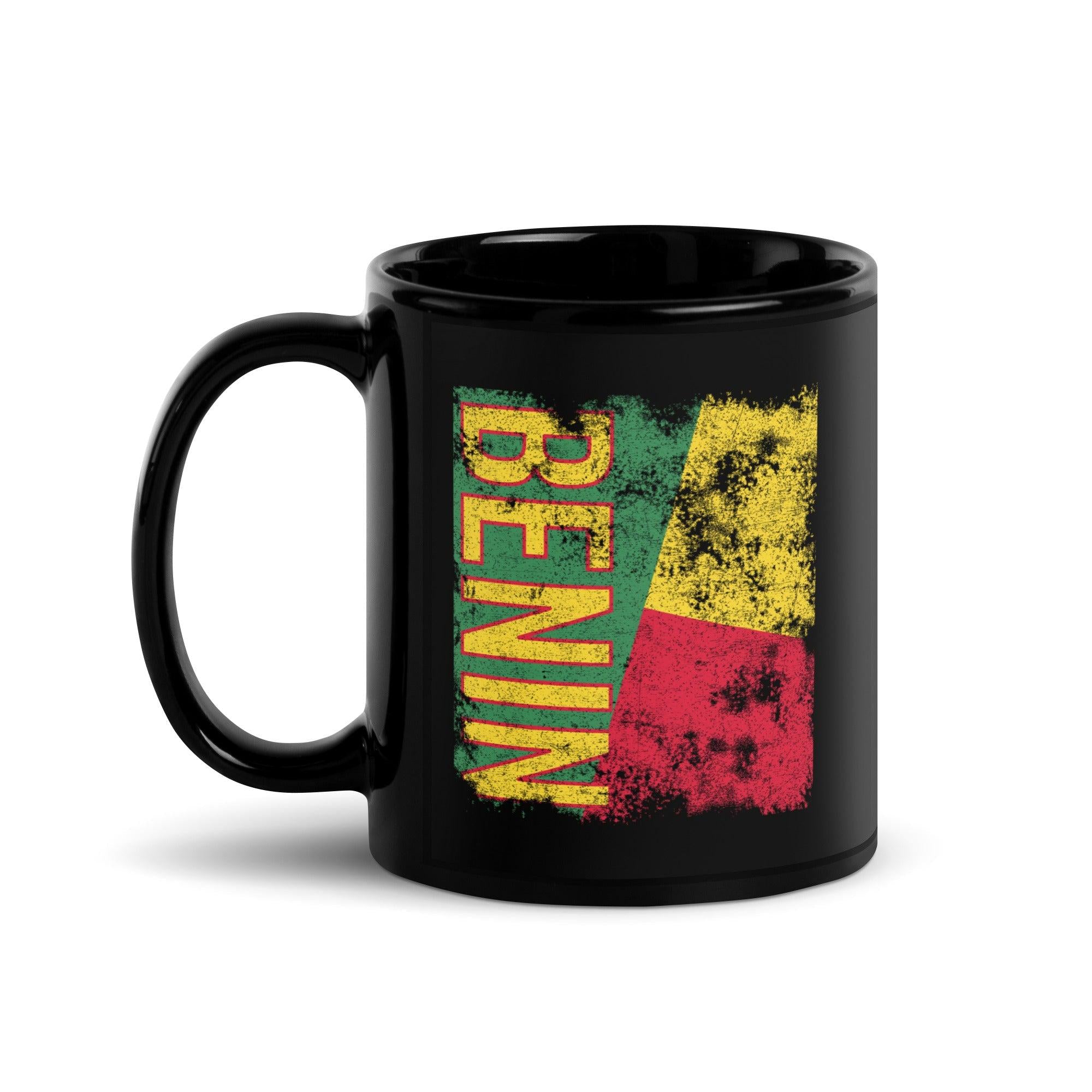 Benin Flag Distressed Mug