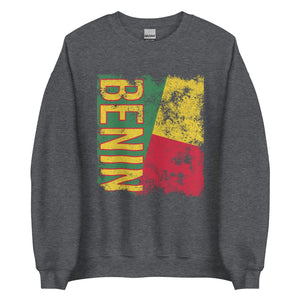 Benin Flag Distressed Sweatshirt