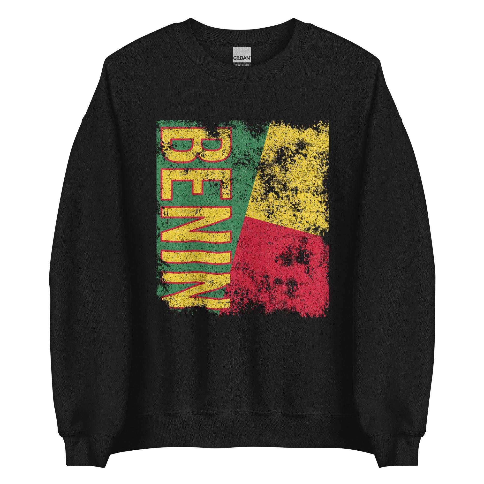 Benin Flag Distressed Sweatshirt