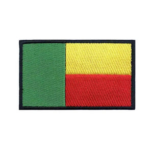 Benin Flag Patch - Iron On/Hook & Loop Patch