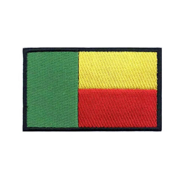 Benin Flag Patch - Iron On/Hook & Loop Patch