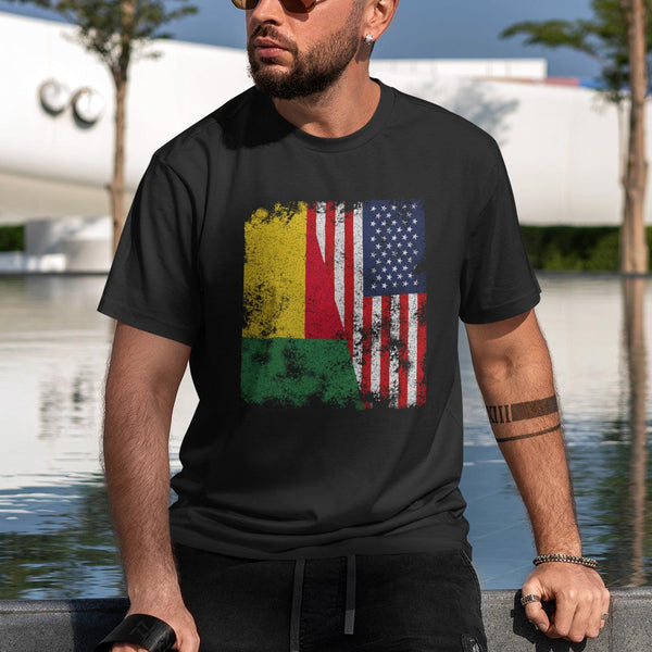 Benin USA Flag - Half American T-Shirt