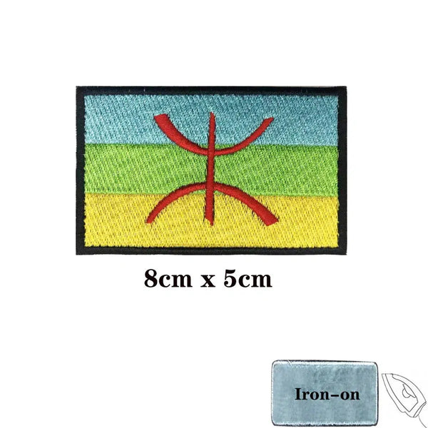 Berber Flag Patch - Iron On/Hook & Loop Patch