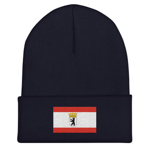 Berlin State Flag Beanie - Embroidered Winter Hat