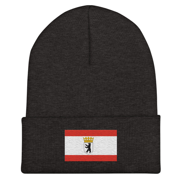 Berlin State Flag Beanie - Embroidered Winter Hat