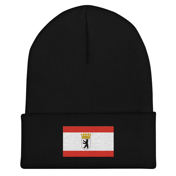 Berlin State Flag Beanie - Embroidered Winter Hat