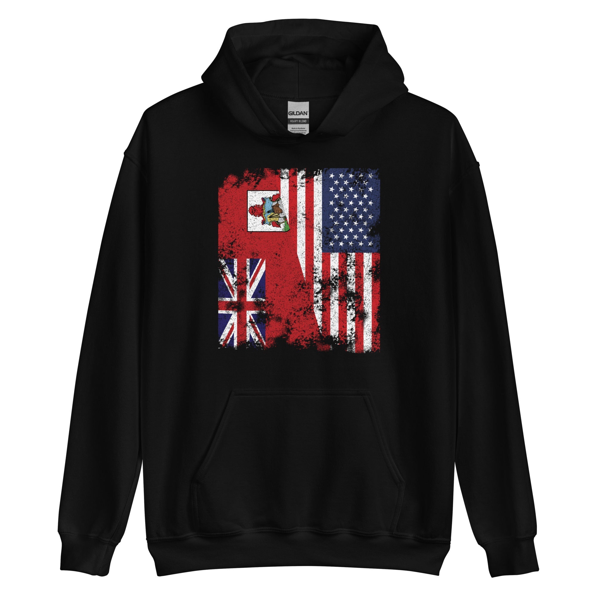 Bermuda USA Flag - Half American Hoodie