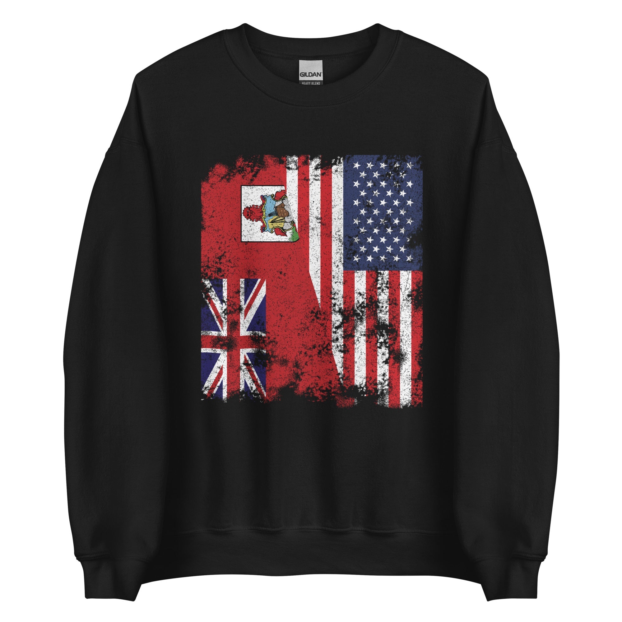 Bermuda USA Flag - Half American Sweatshirt