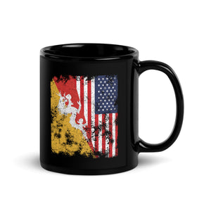 Bhutan USA Flag - Half American Mug