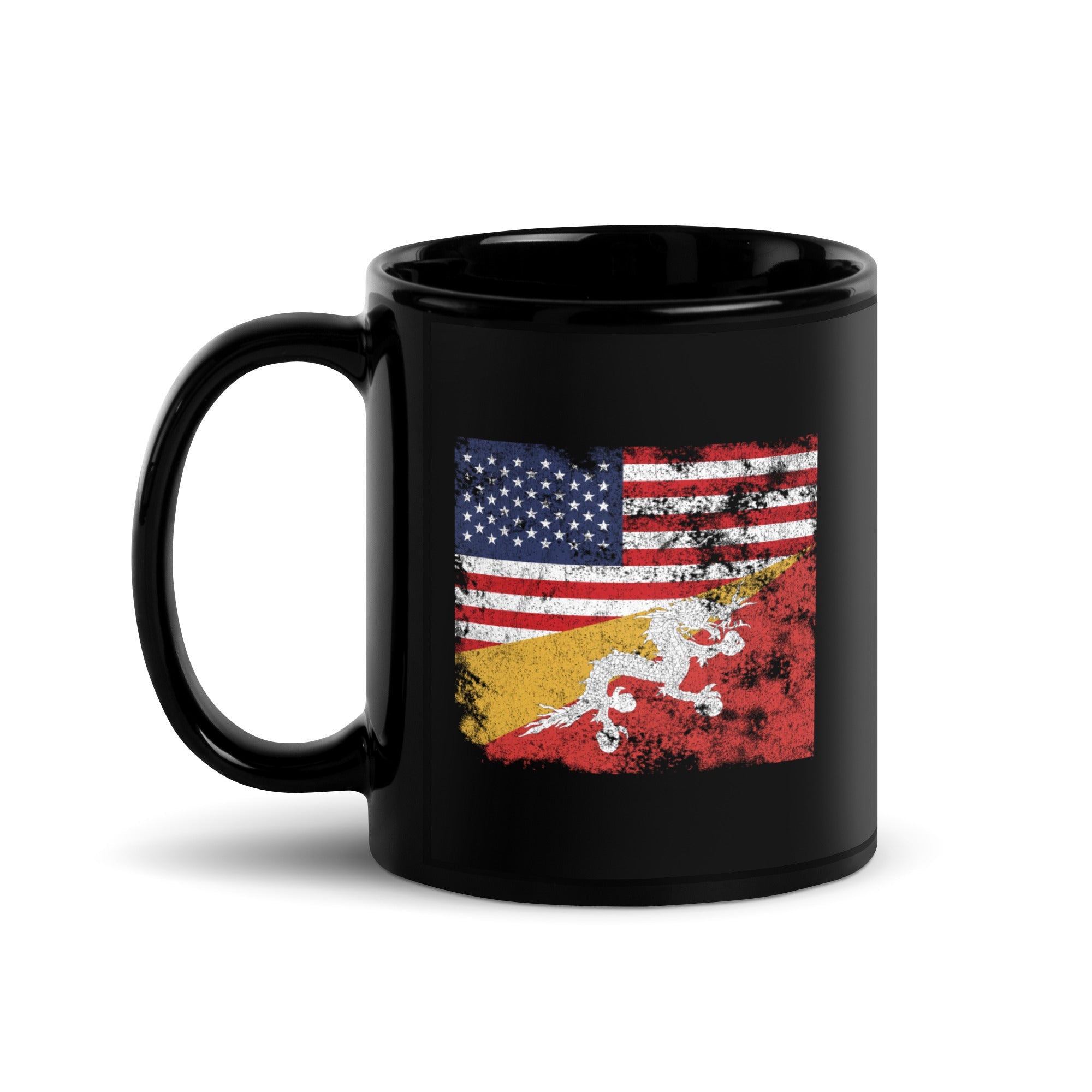 Bhutan USA Flag Mug